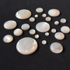 Natural Mother of pearl rings cabochon design white shell big size for pendant inlay making round shape cutting parts for earring