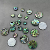 Natural Mother of pearl abalone shell plain face design square for rings making design pendant necklace parts colorfull shell