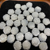 Natural Mother of pearl rose flower earring making white flower for pendant cabochon jewelry design parts necklace DIY carving 