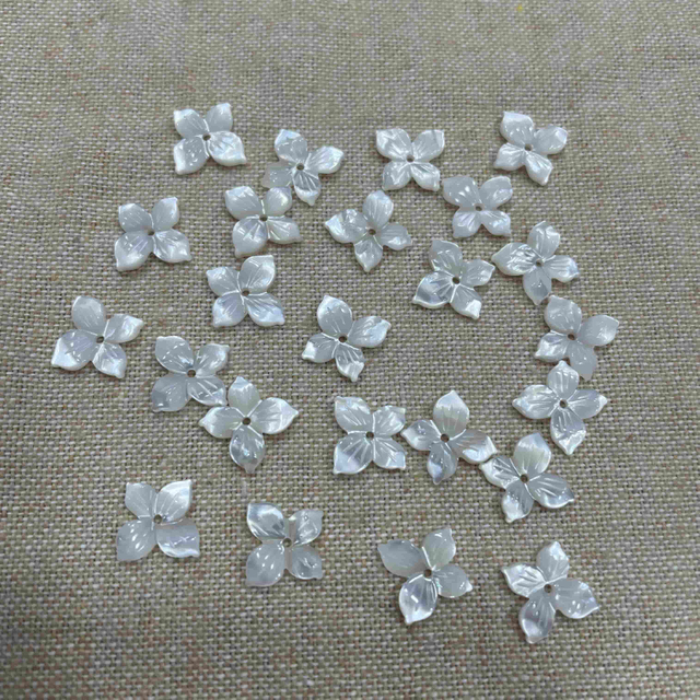 Natural Mother of pearl carving flower butterfly flower making jewelry using handmake cutting earring small beans