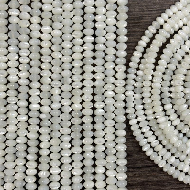 Natural Mother of pearl small beans neckalce jewelry parts brown color shell bracelet making chain DIY 