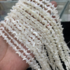 Natural Mother of pearl moon chain for jewelry making necklace design white mop plain shape carving bracelet DIY 