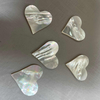 Natural Mother of pearl heart shape cutting plain face big size pendant for jewelry inlay making design white shell heart design