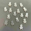 Natural Mother of pearl little things cutting white shell boys shape jewelry parts design earrings small beads for necklace making