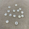 Natural Mother of pearl small cabochon cutting round beads jewelry inlay design making rings earring white shell little size 