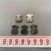 Natural Mother of pearl bear shape cutting black color for jewelry chain design making small parts animal design neckalce using