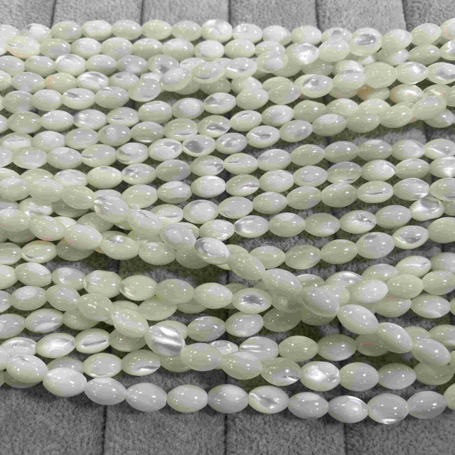 Mother of pearl rice beans for bracelet shell beans for chain for necklace DIY parts rice shape