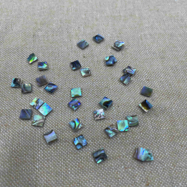 Natural abalone shell small part cutting square design for inlay jewelry making flat face 
