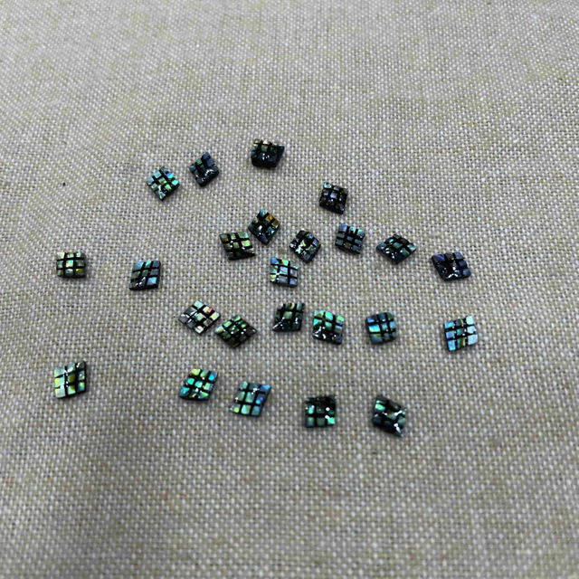 Natural abalone shell cutting design joint mold small parts for inlay jewelry making carving cabochon