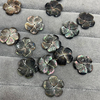 black Mother of pearl flower carving for earring design hand make design for pendant