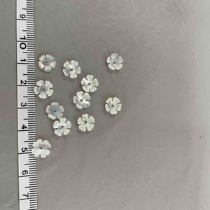 Natural Mother of pearl flower cutting design white shell earring making necklace design embossmen cabochon jewelry making 