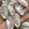 Natural Mother of pearl egg shape cutting big size oval cabochon for rings design making jewelry women necklace white shell