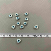 Natural Mother of pearl heart shape evil eyes small things for necklace making jewelry DIY chain little beads heart cutting shape