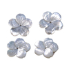 Natural Mother of pearl flower carving design for pendant making earring big flower cabochon design white shell and rings design