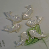 Natural Mother of pearl carving fish shape pendant jewelry embossment cutting cute things fish handmade design for DIY