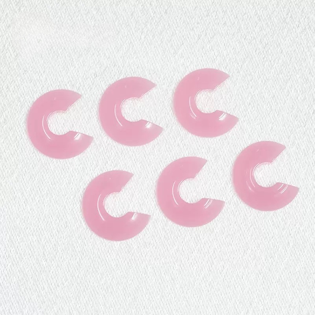 pink stone cabochon cutting jewelry making pendant necklace pink color parts inlay design using pink small size crystal