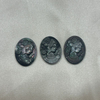 Natural Mother of pearl cameo design jewelry pendant making lady face earring using black shell embossment carving 