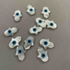Natural Mother of pearl hand shape cutting evil eyes necklace design making fatima hands for chain using small beads design
