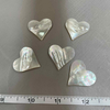 Natural Mother of pearl heart shape cutting plain face big size pendant for jewelry inlay making design white shell heart design