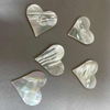 Natural Mother of pearl heart shape cutting plain face big size pendant for jewelry inlay making design white shell heart design