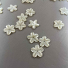 Natural Mother of pearl flower shape cutting earring design jewelry parts making white shell for pendant inlay design small flower