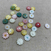 Natural Mother of pearl colorful flower cutting bracelet design making jewelry chain style small flower shape yellow color