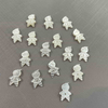 Natural Mother of pearl little things cutting white shell boys shape jewelry parts design earrings small beads for necklace making