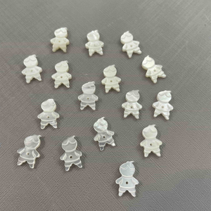 Natural Mother of pearl little things cutting white shell boys shape jewelry parts design earrings small beads for necklace making