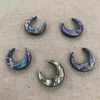 Natural Mother of pearl moon shape cutting jewelry making pendant design abalone shell cabochon design jewelry beads 