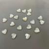Natural Mother of pearl heart shape cutting small cabochon making for rings design for pendants jewelry white shell small beads 