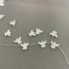 Natural Mother of pearl bird cutting shape chain design making dove jewelry parts necklace making white shell face carving 