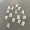 Natural Mother of pearl square shape sacred heart small parts necklace making white shell icons carving cabochon embossment