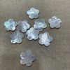 Natural Mother of pearl flat flower design plain jewelry making inlay design 