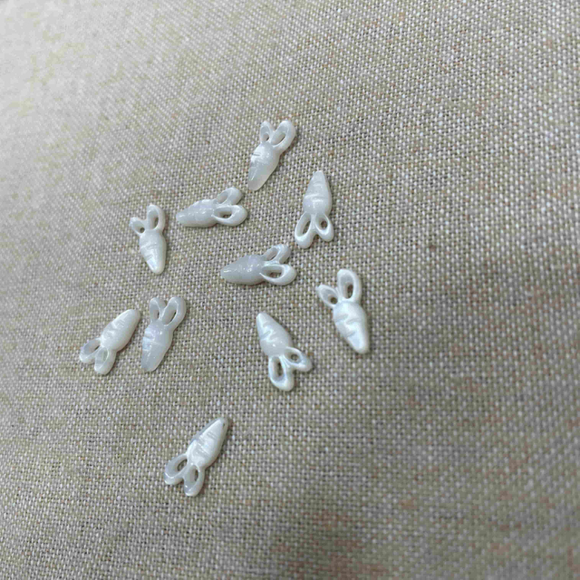 Natural Mother of pearl cutting shape little size for jewelry making rabbit design for inlay mold