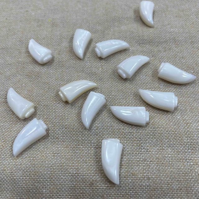 white shell chili shape design jewelry making using carving design inlay 