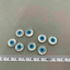 Natural Mother of pearl round shape cutting cabochon design evil eyes small things for chain making jewelry DIY inlay design 