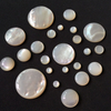 Natural Mother of pearl rings cabochon design white shell big size for pendant inlay making round shape cutting parts for earring