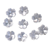 Natural Mother of pearl flower design white shell earring for jewelry making DIY parts small beads rings shell carving shape 