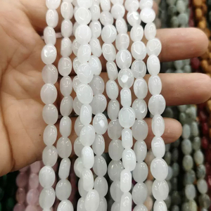 Natural Mother of pearl oval shape necklace agate stone for jewelry DIY design making turquoise yellow color stone cabochon 