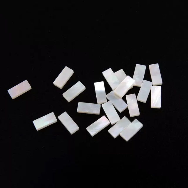 Natural Mother of pearl square shape flat face cutting shape inlay design white shell for jewelry making necklace pendant 
