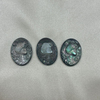 Natural Mother of pearl cameo design jewelry pendant making lady face earring using black shell embossment carving 