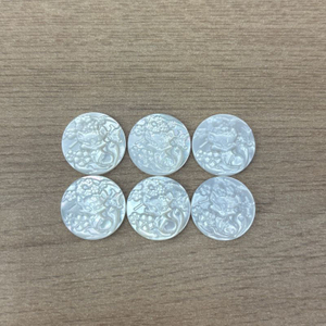 Natural Mother of pearl round shape cutting embossment design making for jewelry pendant design inlay sliver mother of pearl
