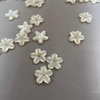 Natural Mother of pearl flower shape cutting earring design jewelry parts making white shell for pendant inlay design small flower