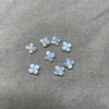 Natural Mother of pearl little beads flower shape cutting white shell for necklace design making white flower face cutting 