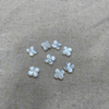 Natural Mother of pearl little beads flower shape cutting white shell for necklace design making white flower face cutting 