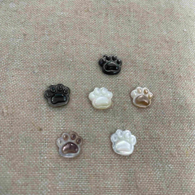 Natural Mother of pearl cat shape cutting white shell cabochon animal design for jewelry making pendant inlay style small beads