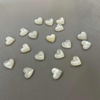 Natural Mother of pearl heart shape cutting small cabochon making for rings design for pendants jewelry white shell small beads 