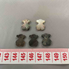 Natural Mother of pearl bear shape cutting black color for jewelry chain design making small parts animal design neckalce using
