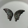 Natural Mother of pearl butterfly shape carving big size cabochon the wing design for pendant jewelry white shell colorful wing