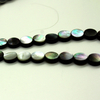 Natural Mother of pearl round shape for lady necklace plain cutting black shell jewelry bracelet design making earring design 